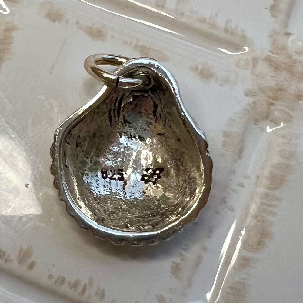 Vintage Scallop Shell Charm Pendant – 925 Sterling Silver – Nautical Beach - Picture 5 of 5